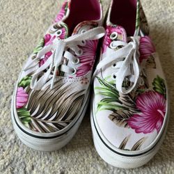 Floral Print Vans Size 9 Women