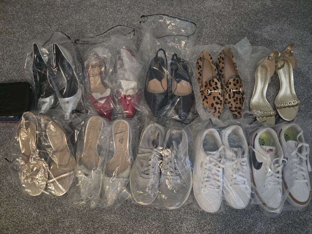 Women’s Shoe & Designer Wallet Lot Size 9/10 – Must Go