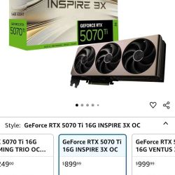 MSI GeForce RTX 5070Ti Inspire