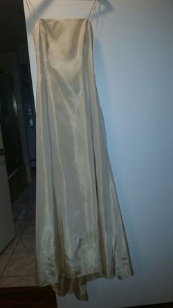Gorgeous Cache Gold Tafetta Dress New