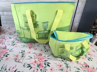 NWT Trader Joe’s large and small green insulated bag