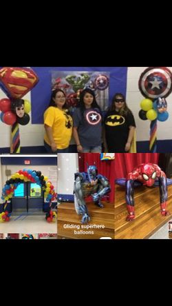 Super hero balloon decorations