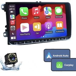 2G+32G Android13 9 Inch IPS Touchscreen Car Stereo for VW Passat Jetta Tiguan Golf MK5 MK6 T5 EOS Polo Radio with Wireless Apple CarPlay Android Auto 