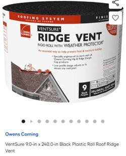 Owens Corning  Roof Ridge Vent Rolls