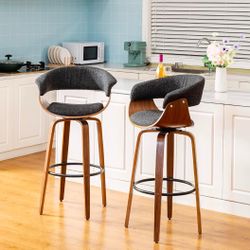 Glitzhome Swivel Barstools Set 