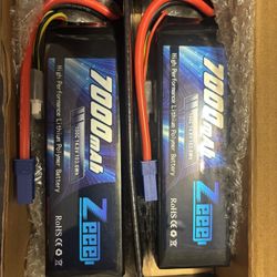 4S RC Lipo Battery 7000mAh 14.8V 100C with EC5  (2 Pack)