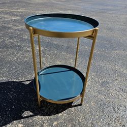 Table 2-Tier Metal 15"D×15"W×20"H