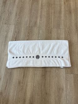 Chrome Hearts White Horseshoe Embroidered Bath Towel