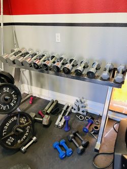 Dumbbell Weight Set 7 Pairs - 5-35lbs, 40lb w/Rack