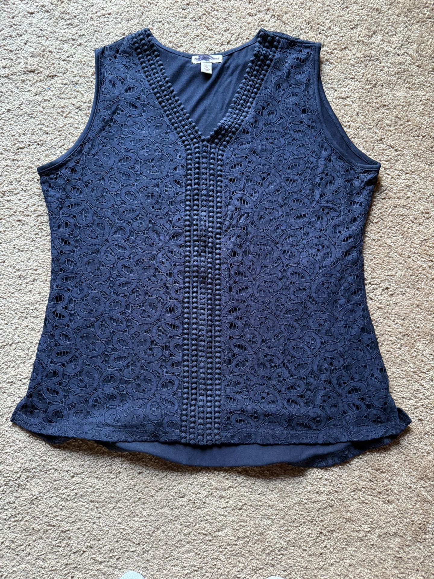 Navy Sleeveless PXL Top