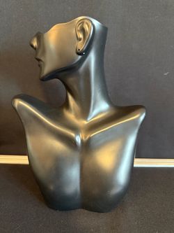 Black Jewelry Display Mannequin Bust
