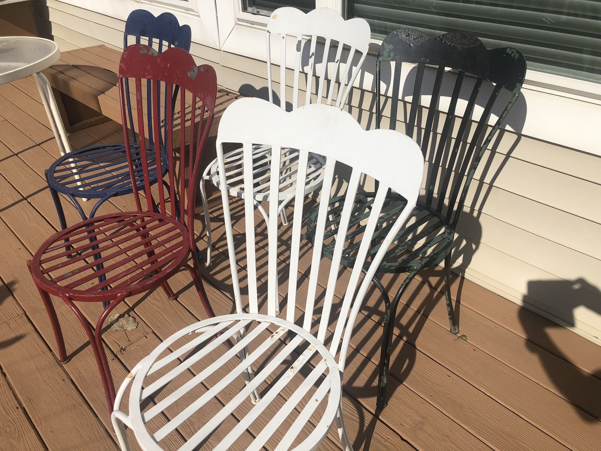 Vintage wrought iron chairs 5