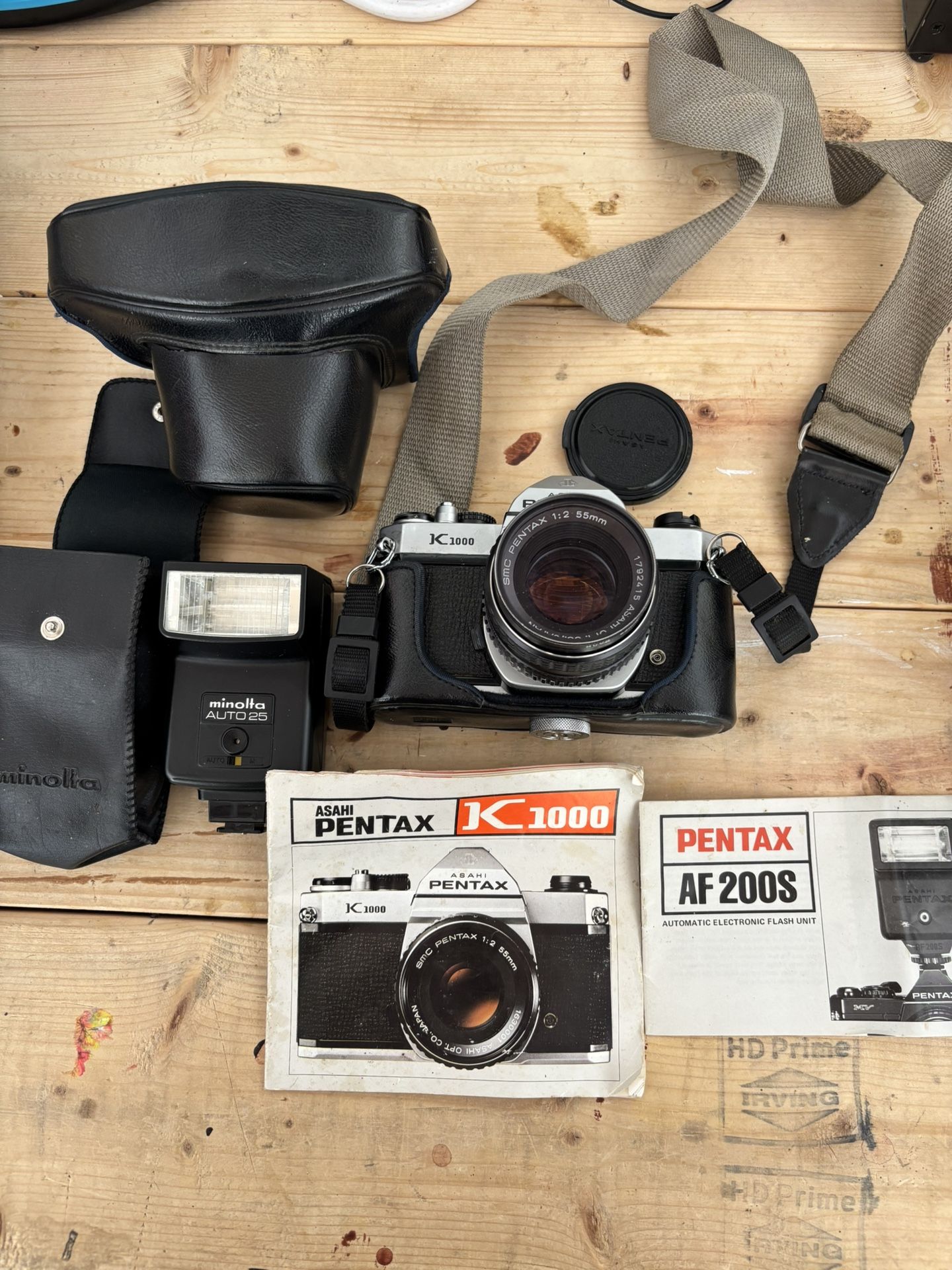 Pentax K1000 Pentax Mx Flash Pentax K1000 35 MM With Flash And