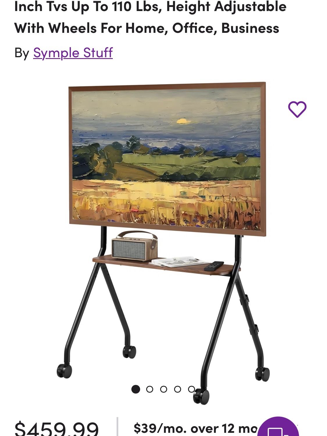 Rolling Easel Tv Stand