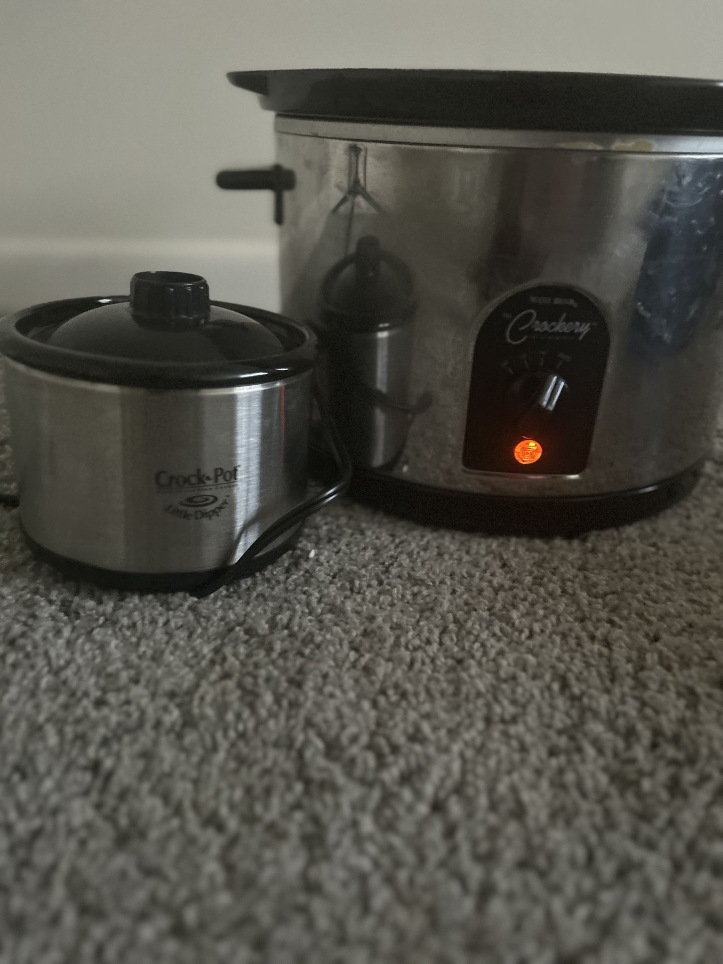 Small Crock And Big Crockery Pot