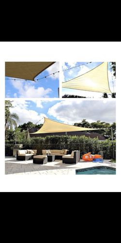 16 ft sun shade sail 16ft triangular( wind cover privacy uv ) Turquoise