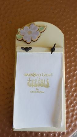 New memo pad on wood base
