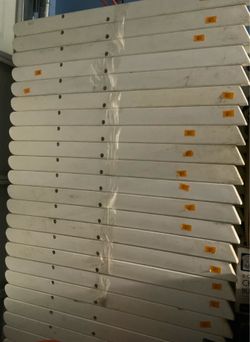 Folding white chairs
