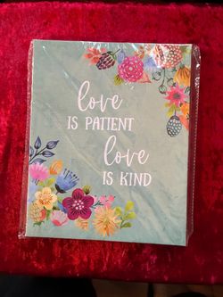 Love Is Patient Love Is Kind Floral Wall Art