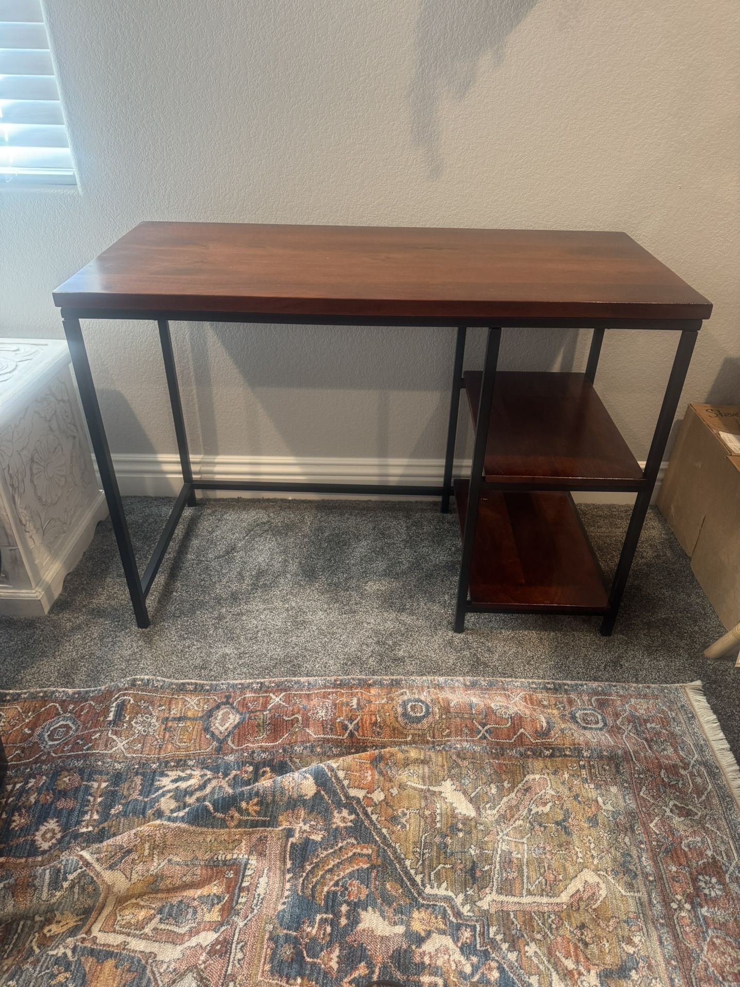 World Market Wooden Desk & Bookcase