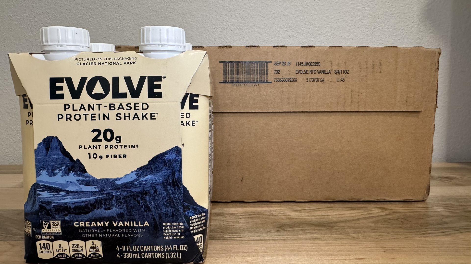 Evolve Protein Shake β Vanilla β’ 2 Full Cases (12 bottles each)