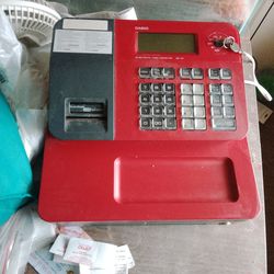 A Cash Register Brand New Never Been Used Just Dusty Cuz They've Been Sitting There