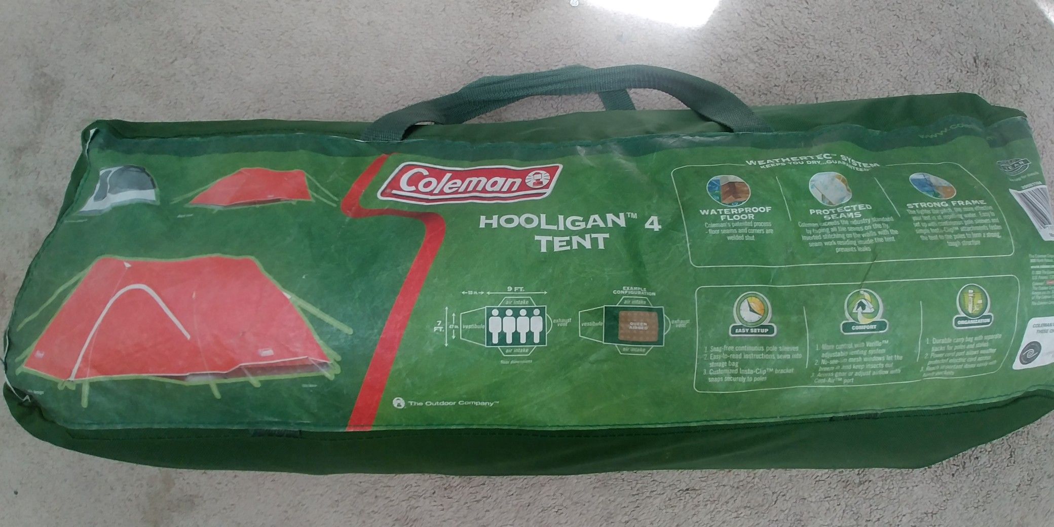 Coleman tent stove and light