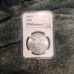 1898 P $1 Morgan Dollar Au 58