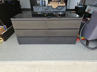 IKEA Malm 6-Drawer Dresser Dark