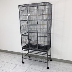 New $160 X-Large 69” Bird Cage for Mid-Sized Parrots Cockatiels Conures Parakeets Lovebirds Budgie, 31x19x69” 