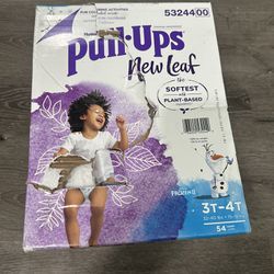 huggies pull ups new leaf size 3t/4t, 54 count