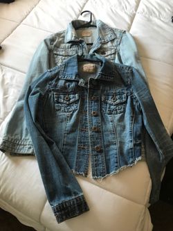 Jean jacket sz small and sz xs small