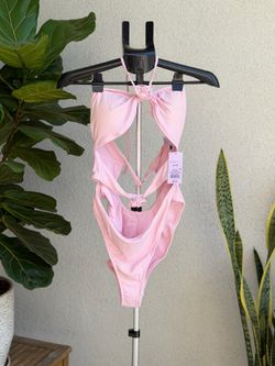 Wild Fable Pink Cutout One-Piece Swimsuit Size XL