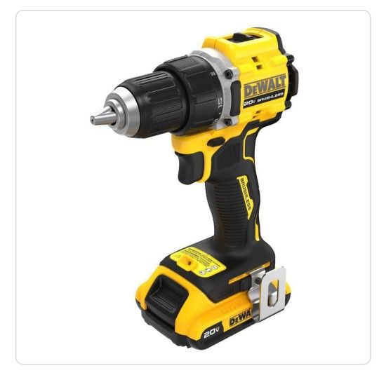 DeWalt Atomic 20 V Lithium Cordless Compact 1/2 In Drill / Driver Kit With 2.0 AH Battery