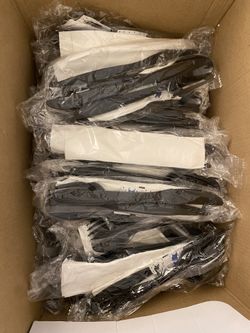 Box of Wrapped Utensils