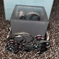 New Party Lite Jewels Flower Square Votive Tea Light Candle Holder 