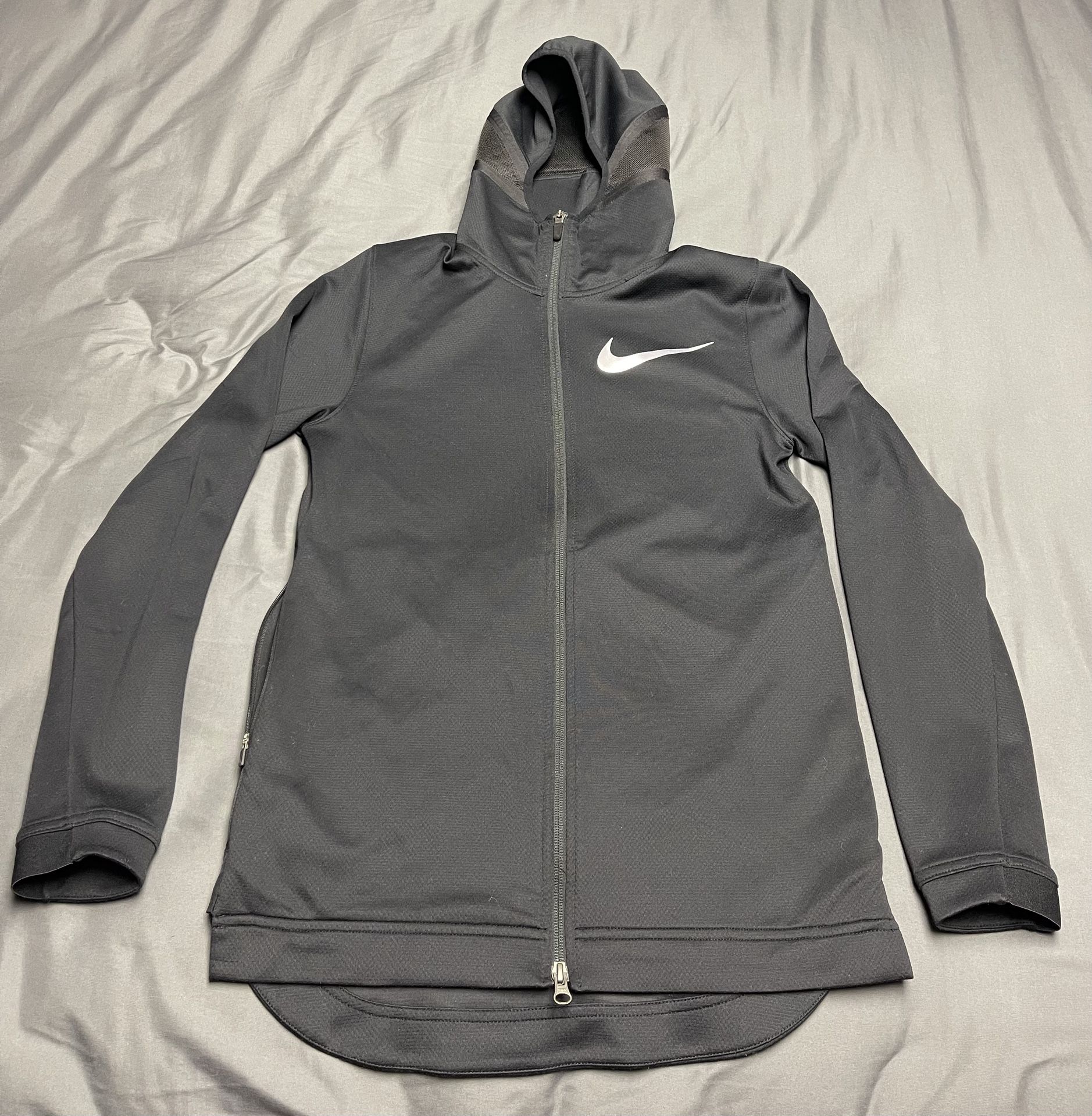 Men’s Nike Basketball Zipup Black Hoodie - Size Small