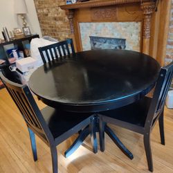 Black Circle Dining Table 