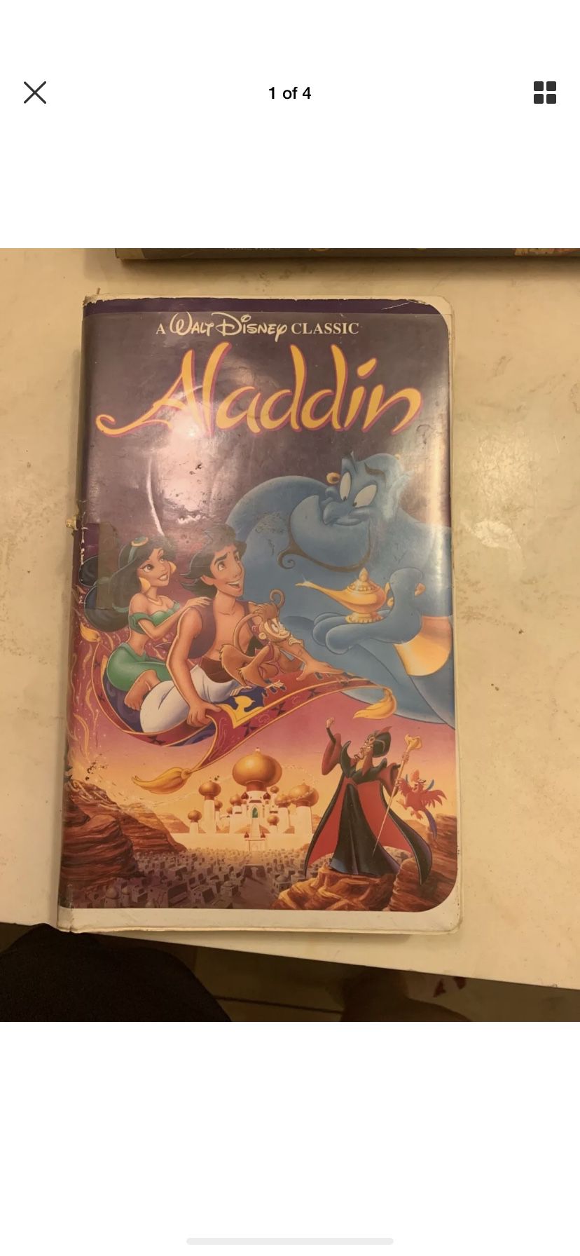 Aladdin vhs black diamond edition