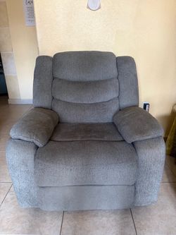 Gray Fabric Recliner Chair