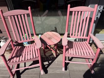 Martha Stewart Red Outside Rocking Chair Set
