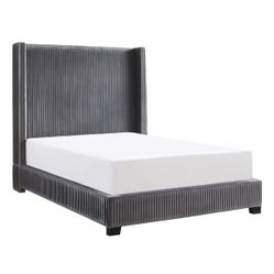 New Gray Queen Bed 