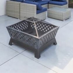 Steel Lattice Fire Pit – 26.5” W x 25” H