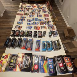 Lot of over 80 Hot Wheels die-cast NASCAR matchbox Winners Circle  motorcycles all new in Box. This was somebody’s lifetime collection includes nine A