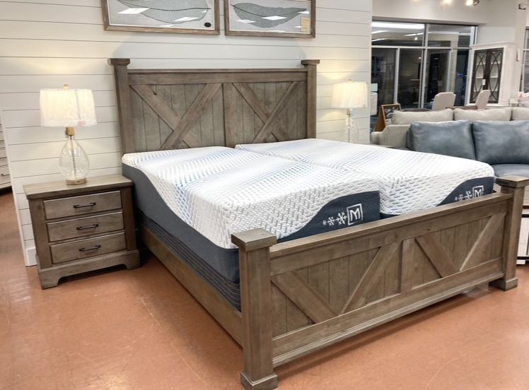 New Solid Wood King Bed — American Made
