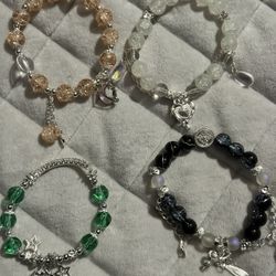 Multicolor Beaded Bracelet with Beautiful Different Charms