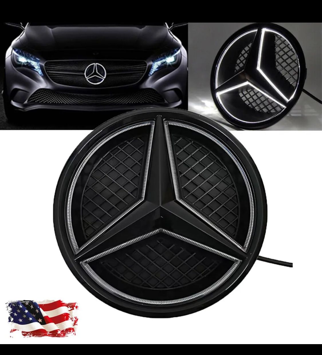 Illuminated Front Grille LED Emblem Light Logo Star Car Badge For Mercedes-Benz