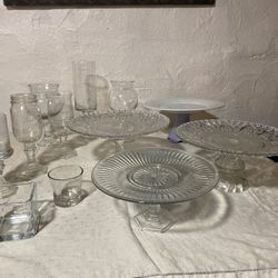 Glass Cake stands/Candy Dishes