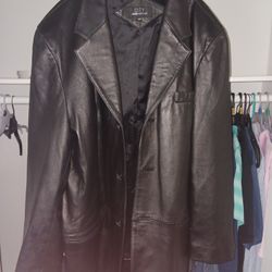 Basically Brand New Leather Jacket Size 46r Men's