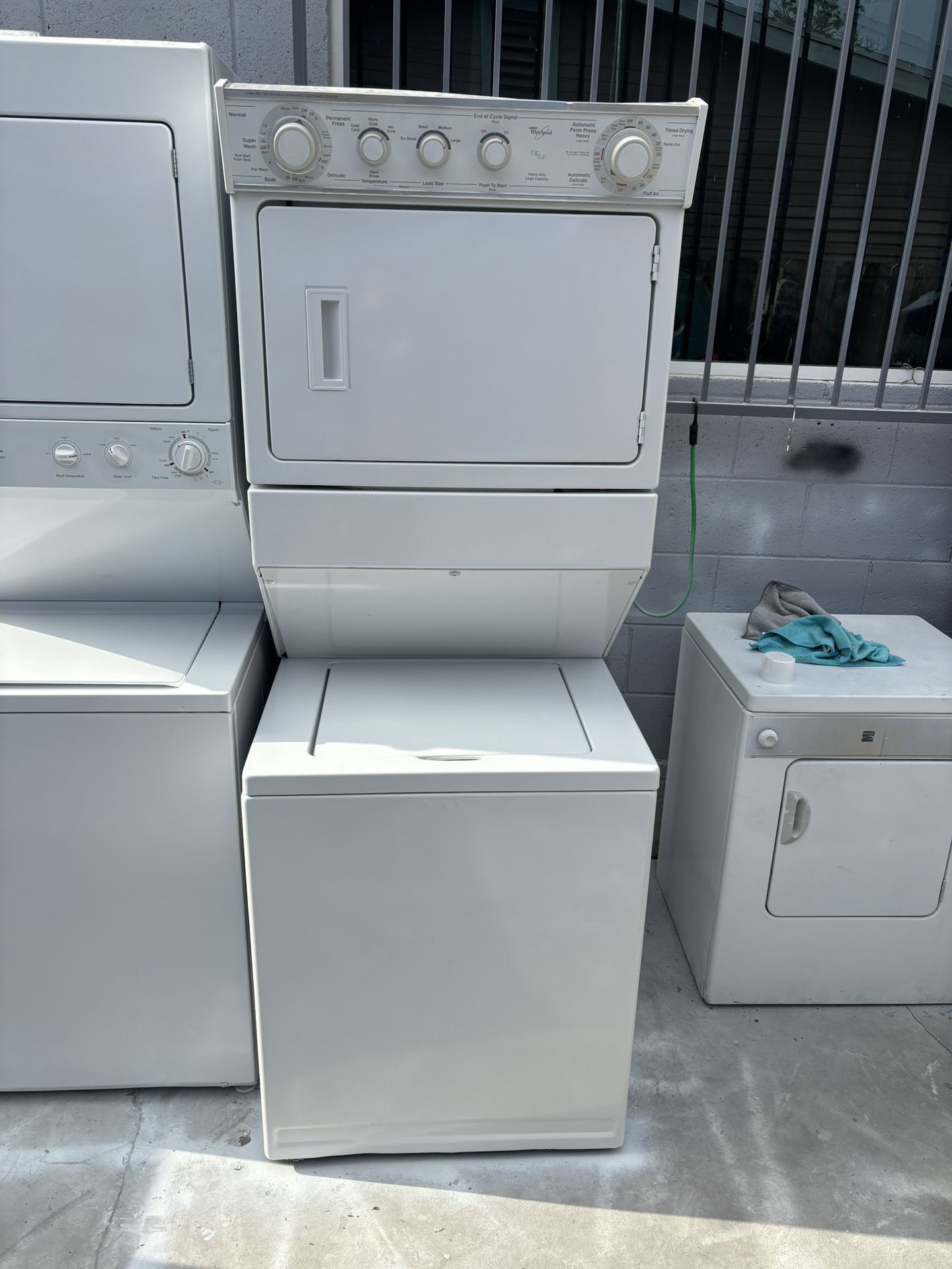 Used Whirlpool Stackable Washer And Gas Dryer 